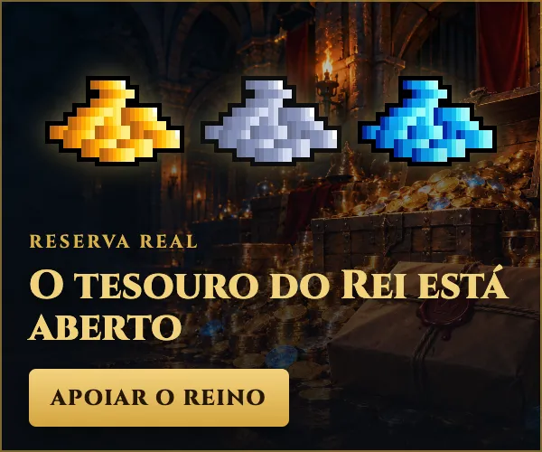 Reserva Real: apoie o reino por Pix e receba gold no seu depot
