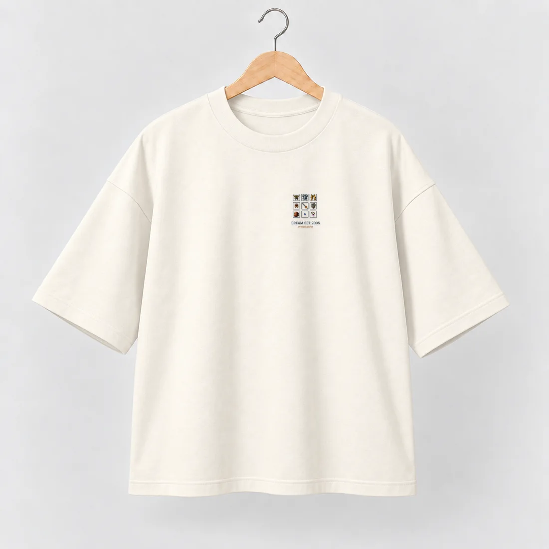 Camiseta Tibia Dream Set · Oversized Off-white